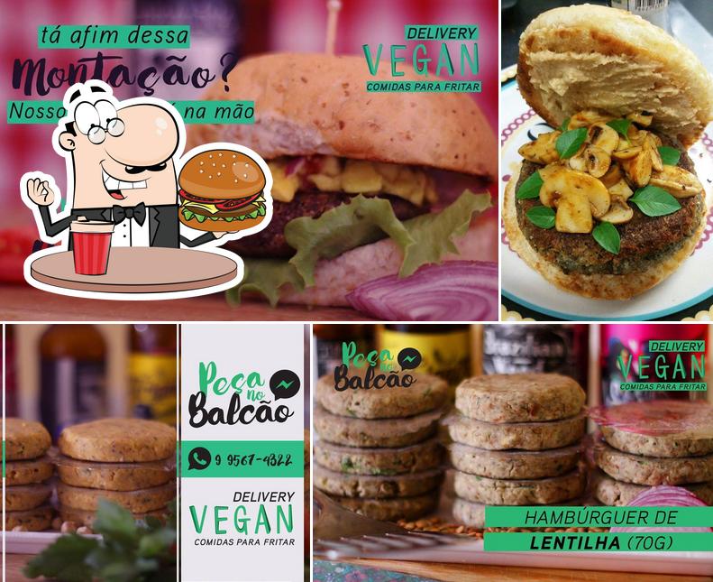 Consiga um hambúrguer no Balcão Vegan