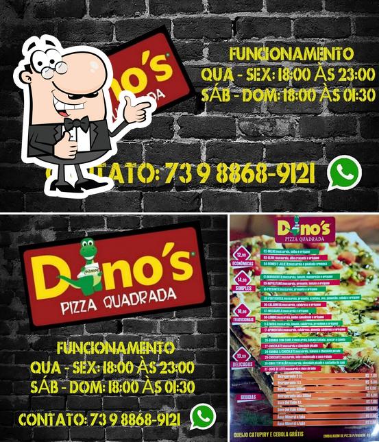 Look at this pic of Dinos Pizza Quadrada