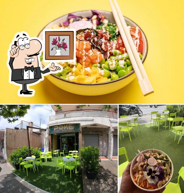 Questa è la foto che presenta la interni e cibo di Pokè Hawaii Fresh Bowl POZZUOLI