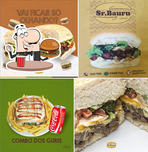 Os hambúrgueres do Sr.Bauru irão satisfazer diferentes gostos