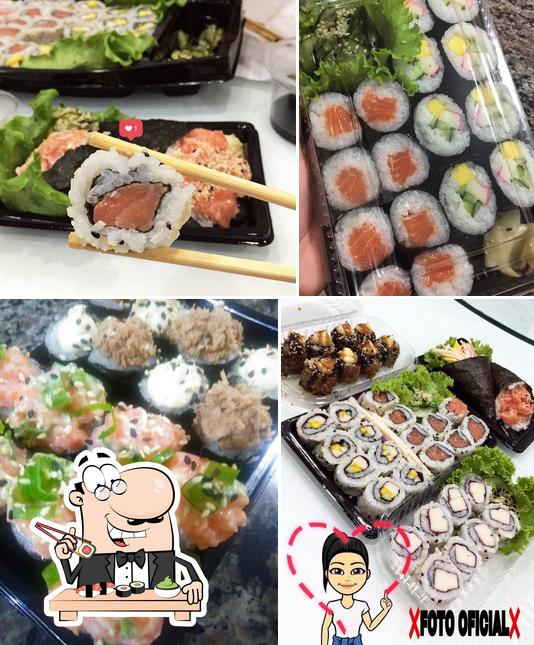 Prove diversas opções de sushi