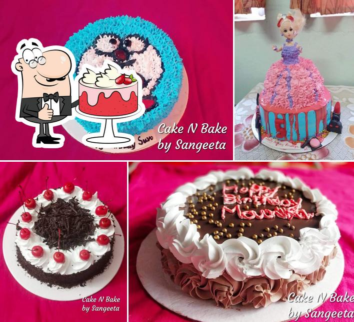 ❤️ Red White Heart Happy Birthday Cake For sangeeta