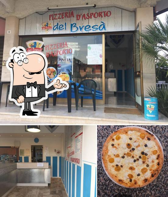 Tra le diverse cose da Pizzeria del Bresà si possono trovare la interni e cibo