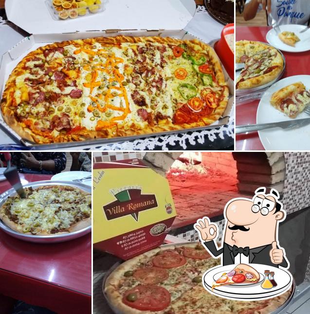 No Villa Romana Pizzaria e hamburgueria, você pode pedir pizza