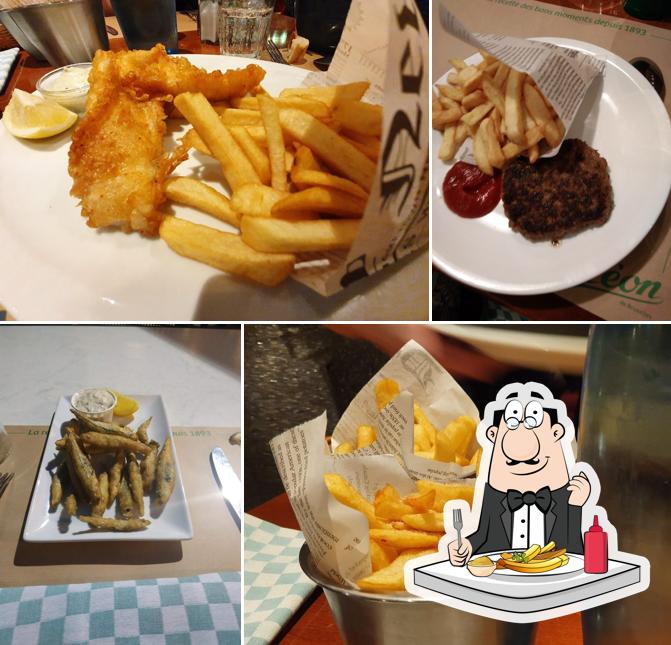 A Léon - Colmar vous pouvez profiter des frites, des pommes frites