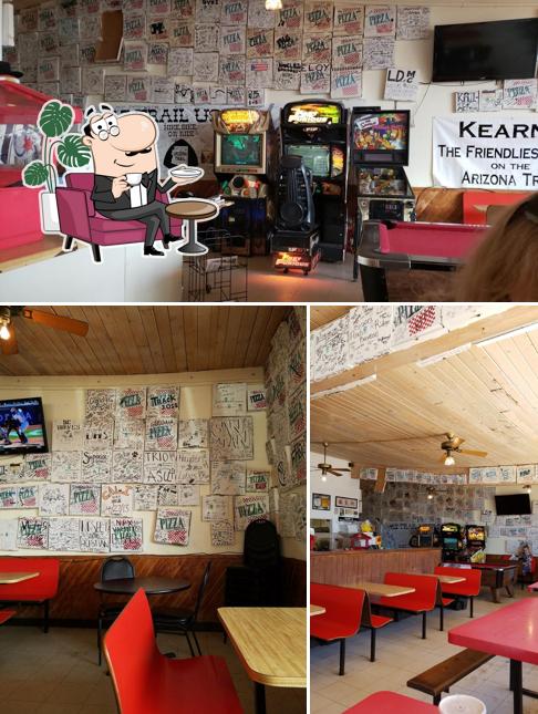 The interior of Old Time Pizza