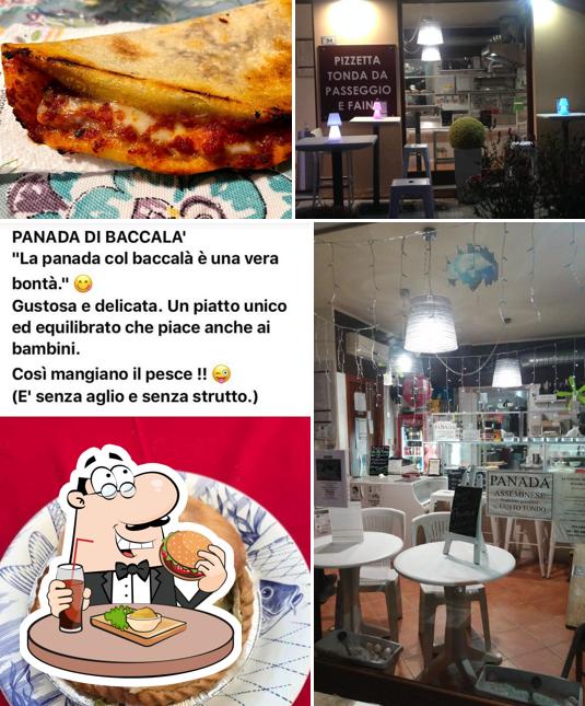 Ordina un hamburger a GUSTO TONDO ELMAS PIZZERIA e PANADA