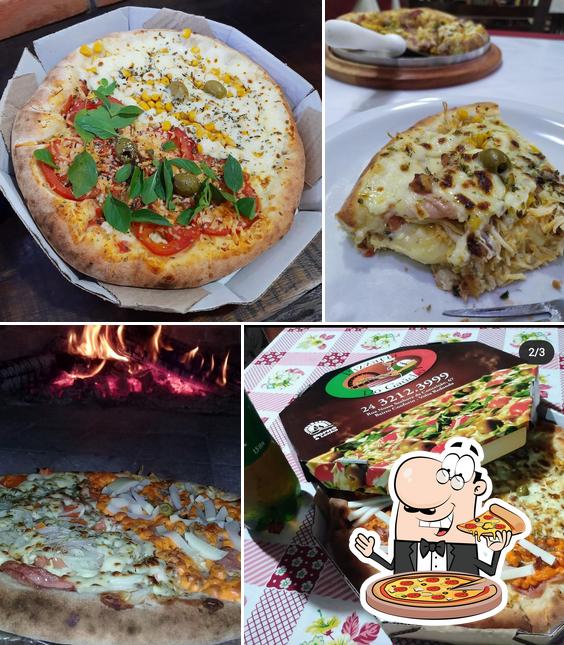 Escolha diferentes tipos de pizza