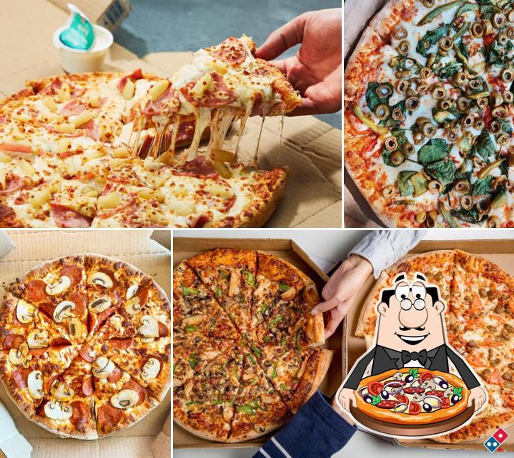 A Domino's Pizza, vous pouvez prendre des pizzas