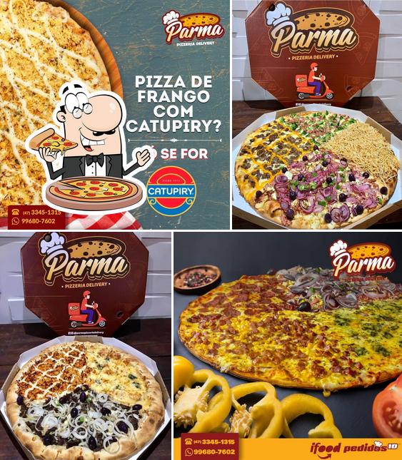 Escolha pizza no Parma Pizzaria Delivery Penha SC