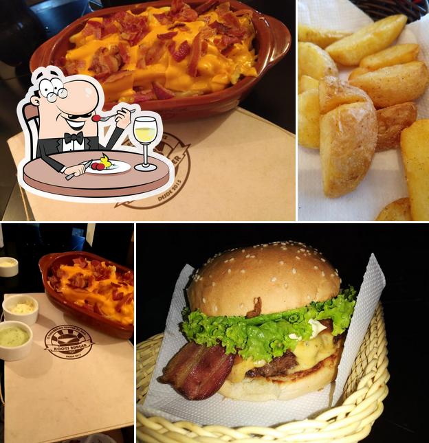 Comida em Roots Burger