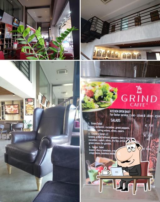 Die Inneneinrichtung von Grind Caffe