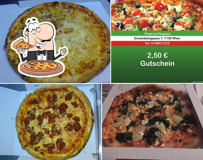 Bestellt verschiedene Arten von Pizza