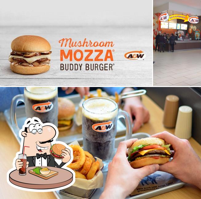 Try out a burger at A&W Canada