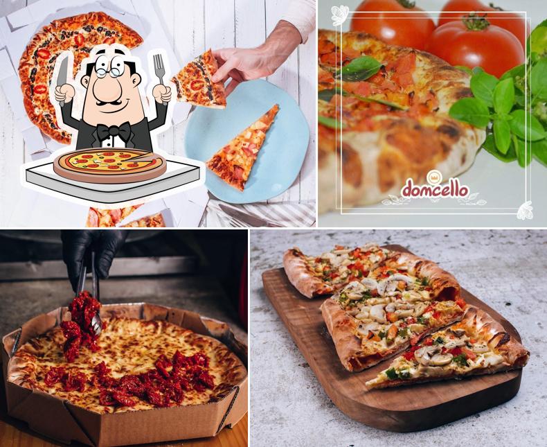 Consiga pizza no Domcello Pizza Express