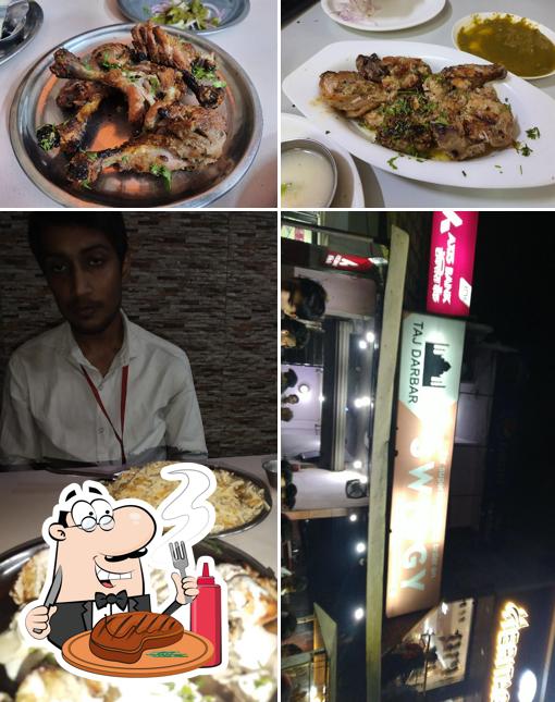 Taj Darbar Restaurant offers meat meals