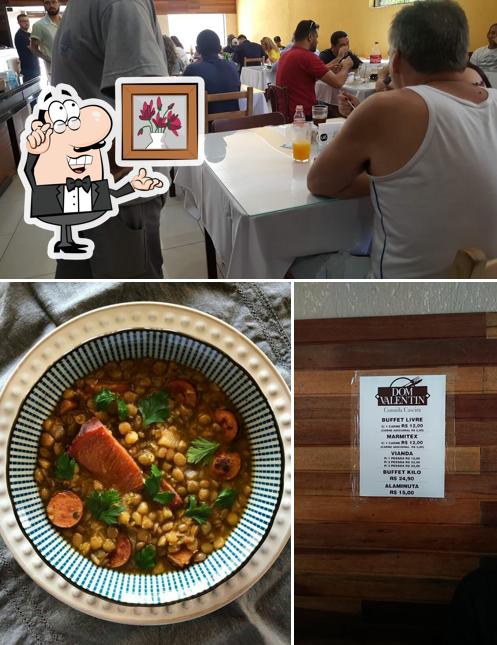 A ilustração do Dom valentin’s interior e comida