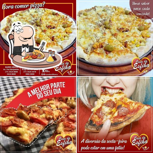 Escolha pizza no Casa da Esfiha