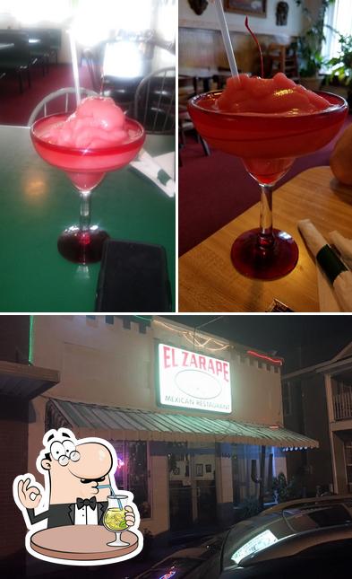 Check out the photo depicting drink and food at El Zarape