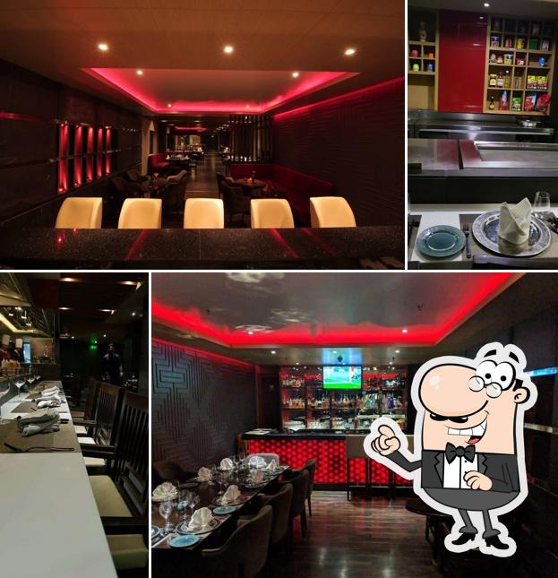 Take a seat at one of the tables at Atsui Restaurant