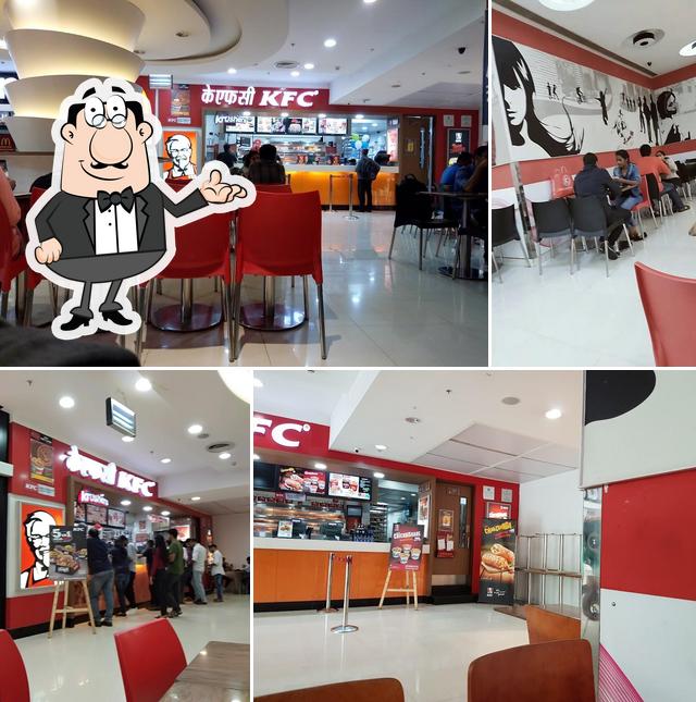 The interior of KFC