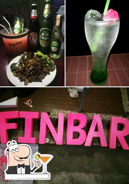 Among different things one can find drink and interior at FIN BAR