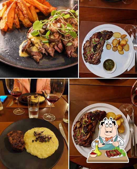 Escolha refeições de carne no Gio. Kitchen & Wine