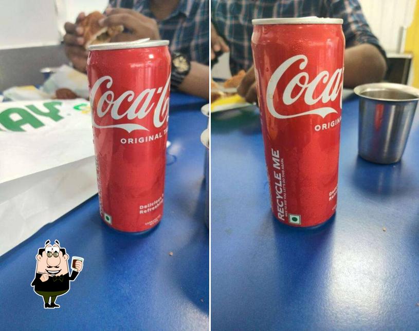 Enjoy a beverage at Subway Verna