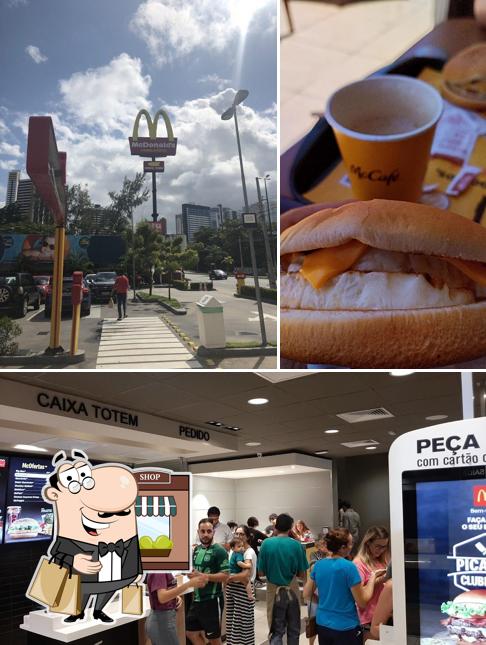 Você pode espairecer no na área externa do McDonald's