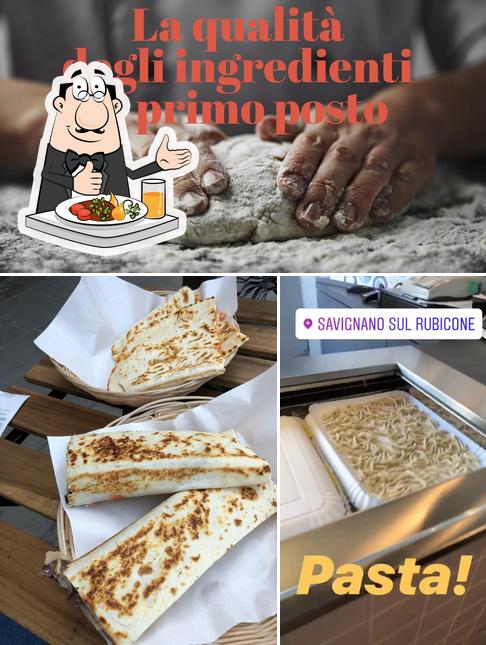 Gerichte im Al Km 0 Piadina e Pasta Fresca e cucina