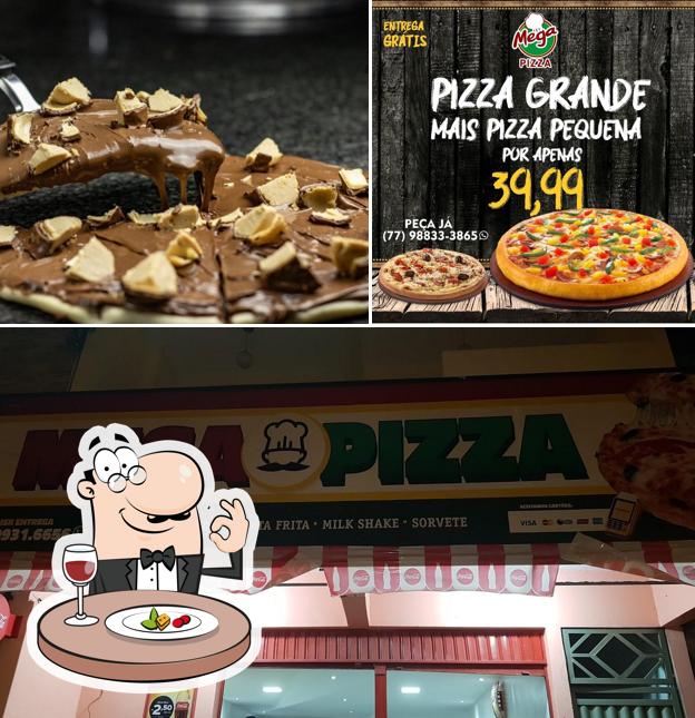 Comida em Mega Pizza