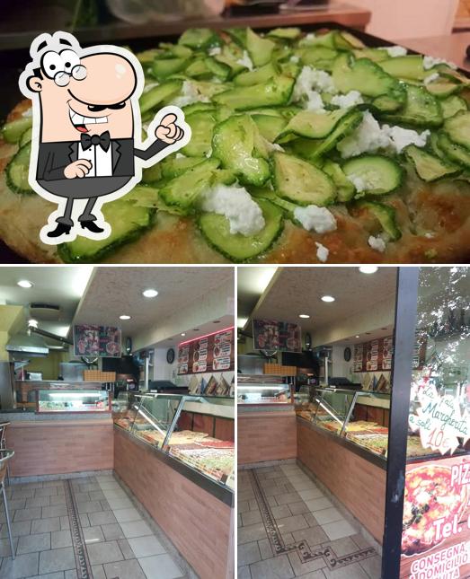 Dai un’occhiata alla immagine che mostra la interni e cibo di PIZZERIA kebab Fonteiana