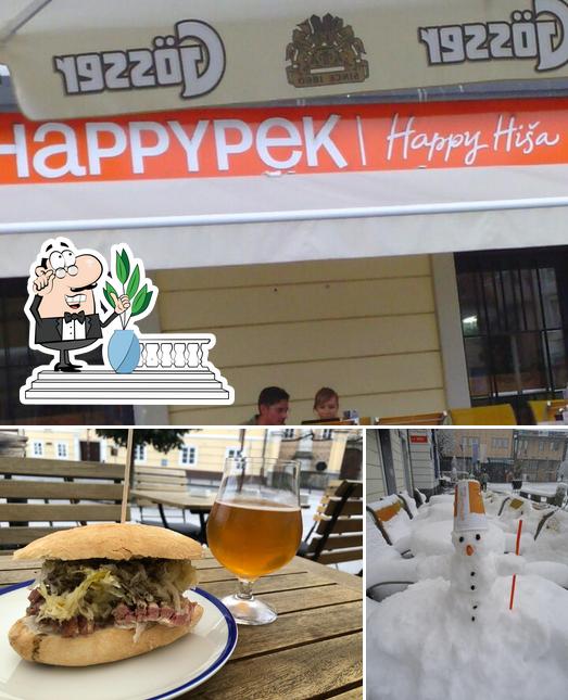 L’image de la extérieur et burger concernant HappyHiša Maribor