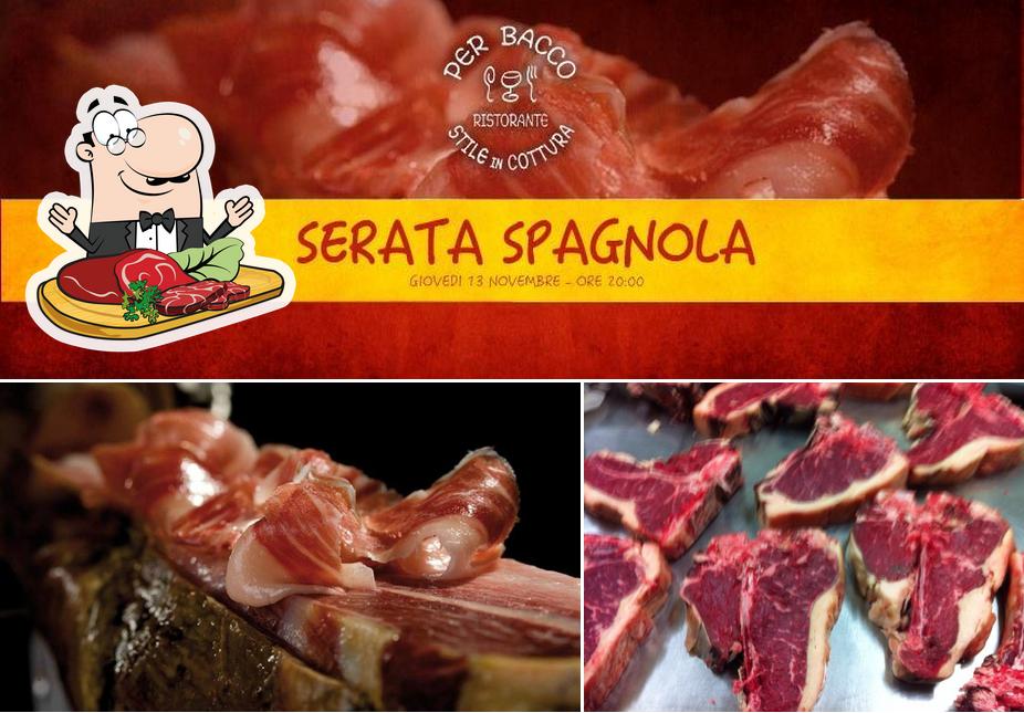 Ordina i un pasto a base di carne a Per Bacco