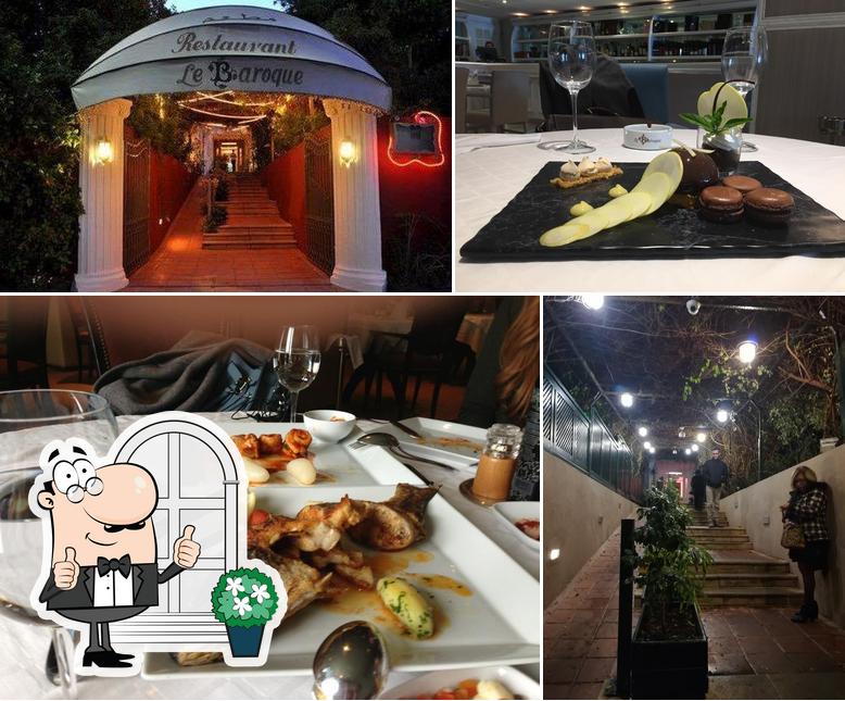 Observa las fotografías donde puedes ver exterior y comedor en Le Baroque-Restaurant