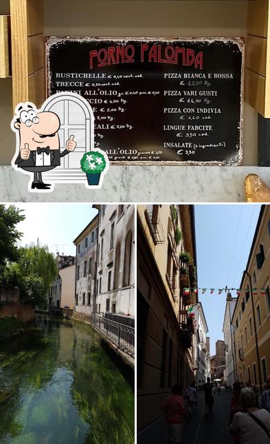 Tra le diverse cose da Forno Palomba si possono trovare la esterno e lavagna