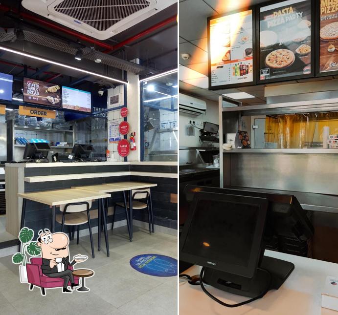 The interior of Domino's Pizza