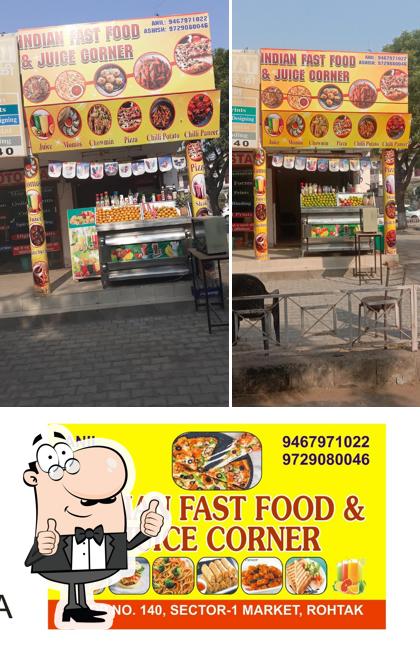 Look at the image of Indian fast food and juice corner