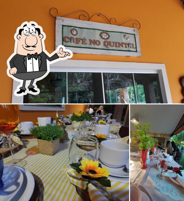 O interior do Café no Quintal