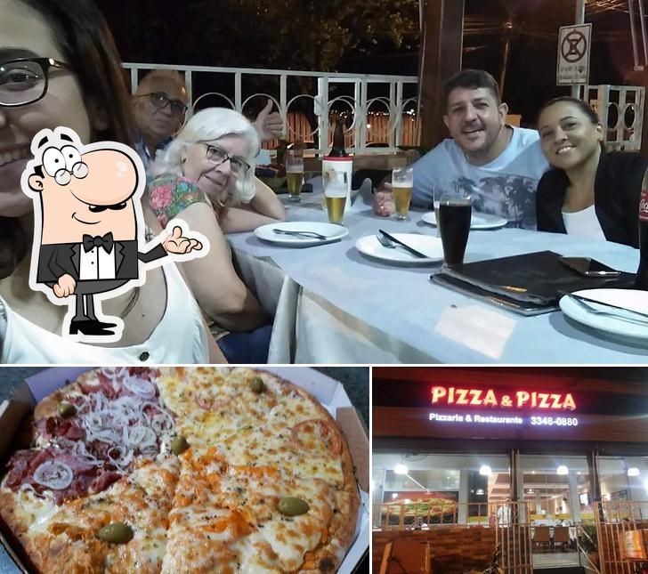 Esta é a ilustração ilustrando interior e pizza a Pizza & Pizza