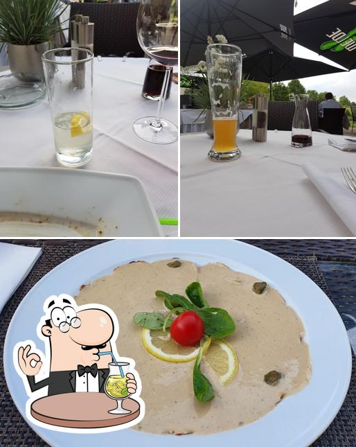 Check out the picture displaying drink and food at Restaurant Gut Neuzenhof