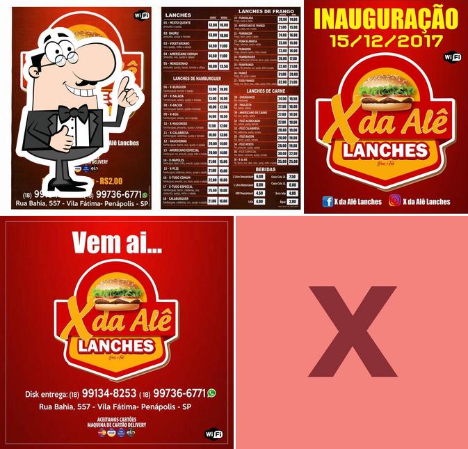 X da Alê Lanches Penápolis SP