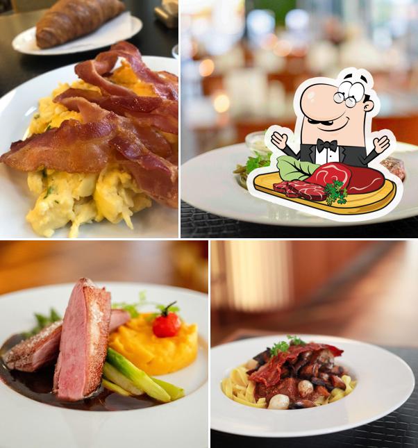 Попробуйте мясные блюда в "Funkhaus Cafe-Bar-Restaurant"