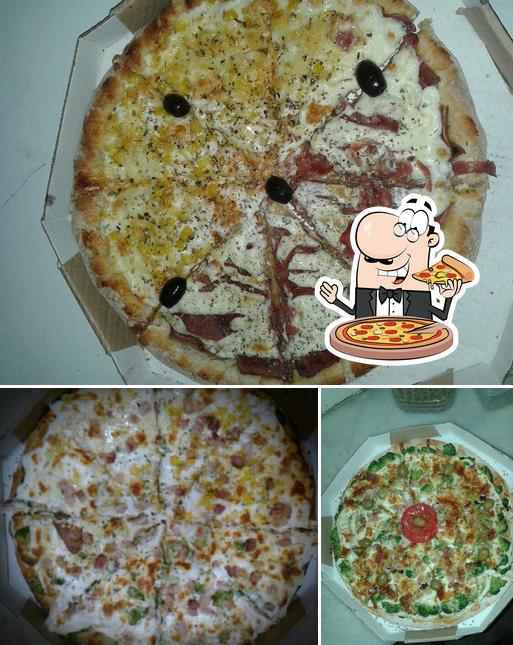 Escolha diferentes variedades de pizza