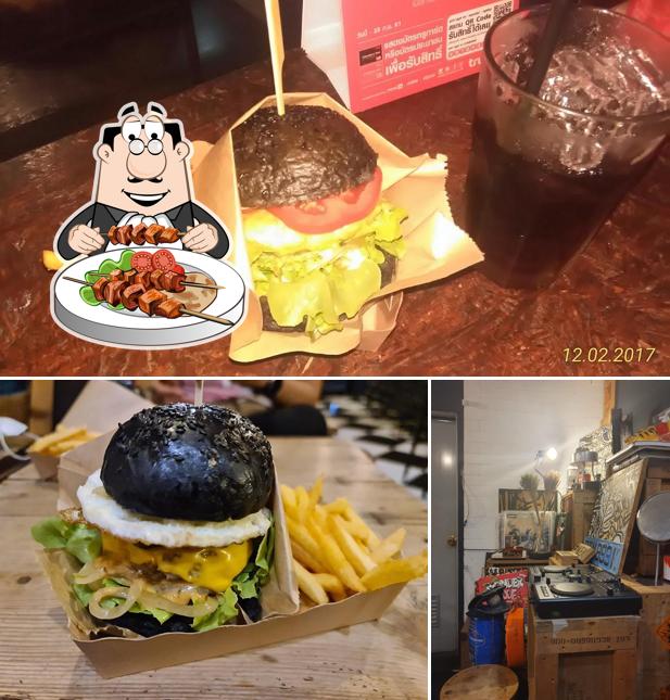 Las imágenes de comida y interior en 3rd World Burger
