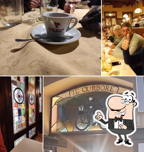 Gli interni di Osteria Il Cursore