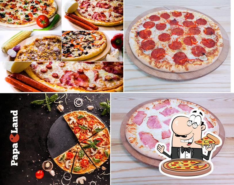 Essayez des pizzas à Papa Land