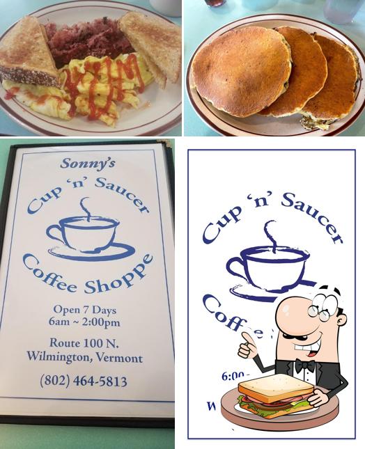 Grab a sandwich at Cup N Saucer Restaurant