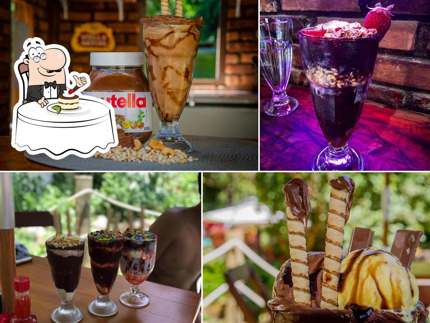 A Cabana Bar e Café serve uma variedade de pratos doces