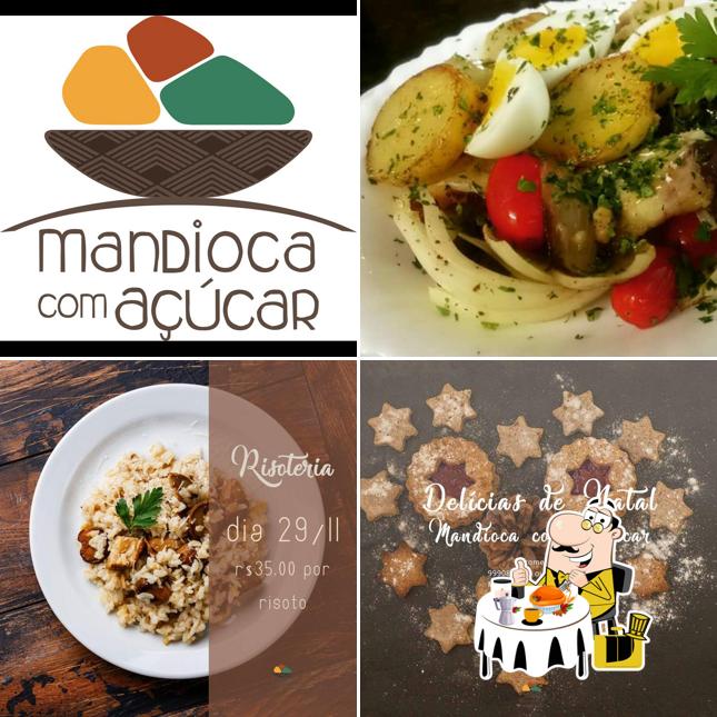 Comida em Mandioca com Açúcar